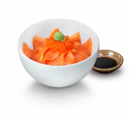 ข้าวหน้าแซลมอนไข่กุ้ง